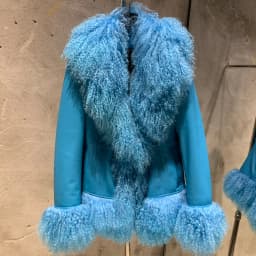 Sheep Fur Leather Coats Women Winter Luxury Mongolian Fur Leather Jackets with Long Sleeve with Natural Mongolian Fur 7251
