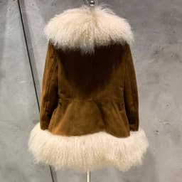 Sheep Fur Leather Coats Women Winter Luxury Mongolian Fur Leather Jackets with Long Sleeve with Natural Mongolian Fur 7251