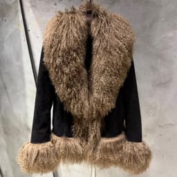 Sheep Fur Leather Coats Women Winter Luxury Mongolian Fur Leather Jackets with Long Sleeve with Natural Mongolian Fur 7251