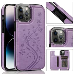 Wallet Butterfly Embossing Slot Magnetic Flip Leather Case For iPhone 16e 16 Pro Max 15 14 13 12 11 SE 2 X XR XS 8 7 Plus Cover