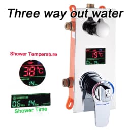 Brass Bathroom Concealed Thermostatic Mixing Valve Wall Mounted Stainless Steel Shower Panel Controller for Home Improvement