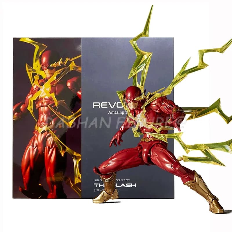 Revoltech The Flash Action Figure Barry Allen Figurine Movable PVC Collection Kaiyodo Amazing Yamaguchi Flashpoint Model Toys