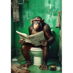 CHENISTORY Paint By Number Animal toilet Landscape Kits Handpainted Picture By Number Drawing On Canvas Home Decoration