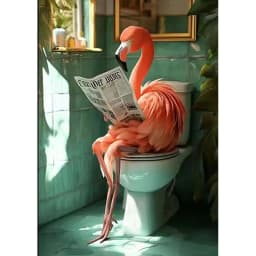 CHENISTORY Paint By Number Animal toilet Landscape Kits Handpainted Picture By Number Drawing On Canvas Home Decoration
