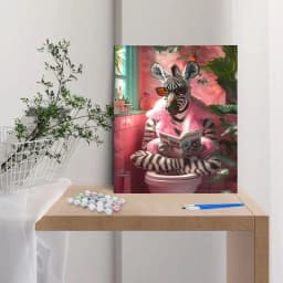 CHENISTORY Paint By Number Animal toilet Landscape Kits Handpainted Picture By Number Drawing On Canvas Home Decoration