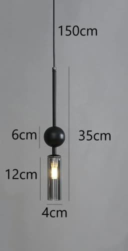 Nordic Light Luxury Pendant Lights Gold Black Iron Art Chandeliers LED Restaurant Bedroom Bedside Glass Decoration Hanging Lamp