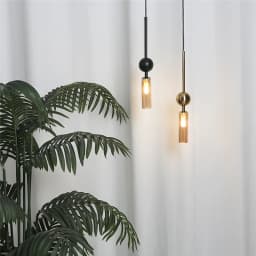 Nordic Light Luxury Pendant Lights Gold Black Iron Art Chandeliers LED Restaurant Bedroom Bedside Glass Decoration Hanging Lamp