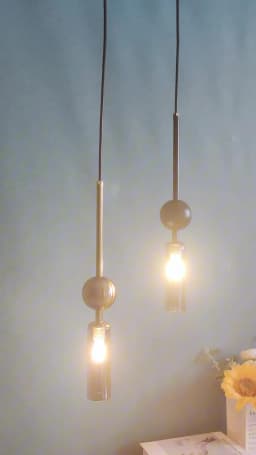 Nordic Light Luxury Pendant Lights Gold Black Iron Art Chandeliers LED Restaurant Bedroom Bedside Glass Decoration Hanging Lamp