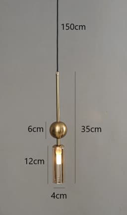 Nordic Light Luxury Pendant Lights Gold Black Iron Art Chandeliers LED Restaurant Bedroom Bedside Glass Decoration Hanging Lamp