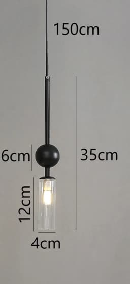 Nordic Light Luxury Pendant Lights Gold Black Iron Art Chandeliers LED Restaurant Bedroom Bedside Glass Decoration Hanging Lamp