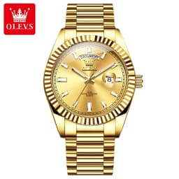OLEVS New Fashion Quartz Mens Watches Top Brand Luxury Wristwatch Day Date Watch Men Waterproof Steel Male Clock Reloj Hombre