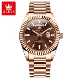 OLEVS New Fashion Quartz Mens Watches Top Brand Luxury Wristwatch Day Date Watch Men Waterproof Steel Male Clock Reloj Hombre