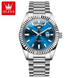 OLEVS New Fashion Quartz Mens Watches Top Brand Luxury Wristwatch Day Date Watch Men Waterproof Steel Male Clock Reloj Hombre