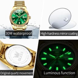 OLEVS New Fashion Quartz Mens Watches Top Brand Luxury Wristwatch Day Date Watch Men Waterproof Steel Male Clock Reloj Hombre