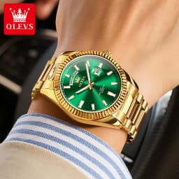 OLEVS New Fashion Quartz Mens Watches Top Brand Luxury Wristwatch Day Date Watch Men Waterproof Steel Male Clock Reloj Hombre