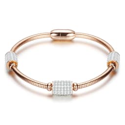 Stainless Steel Magnetic Clasp Bracelet Fashion Jewelry Crystal Rhinestone Charm Leather Wrap Bracelets For Women