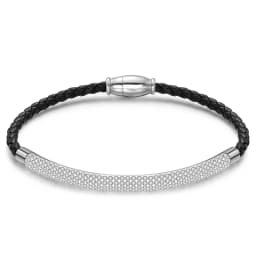 Stainless Steel Magnetic Clasp Bracelet Fashion Jewelry Crystal Rhinestone Charm Leather Wrap Bracelets For Women