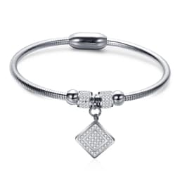 Stainless Steel Magnetic Clasp Bracelet Fashion Jewelry Crystal Rhinestone Charm Leather Wrap Bracelets For Women
