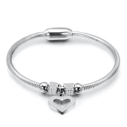 Stainless Steel Magnetic Clasp Bracelet Fashion Jewelry Crystal Rhinestone Charm Leather Wrap Bracelets For Women