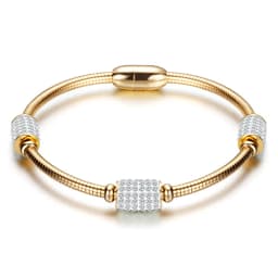 Stainless Steel Magnetic Clasp Bracelet Fashion Jewelry Crystal Rhinestone Charm Leather Wrap Bracelets For Women