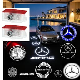 2Pc LED Car Door Laser Projector Lights Welcome Lamp For Mercedes Benz A C E GLC GLA GLE W205 W212 W213 X253 W166 X156 Accessory