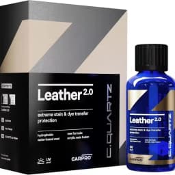 CARPRO CQUARTZ Leather 2.0 - 30Ml Kit - Hydrophobic & Oil Phobic, Resistance to UV, Denim Dye Coloring, Abrasion and Stains
