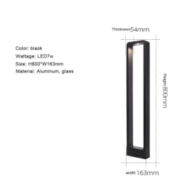 LED Garden Lights Lawn Lamp IP65 Waterproof 7W Modern Aluminum Pillar Light Outdoor Courtyard Villa Landscape Lawn Bollards Lamp