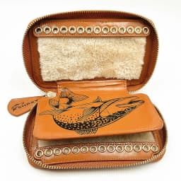 Fly Fishing Sequin Bait Lure Fishhook Storage Bag,Fly Dryer Flies Felt Cowhide Wallet,Fishermen Hook Wallet