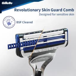 Gillette Skinguard Razors for Men Shaving Razor Safety Shaver for Sensitive Skin1 Razor Handle 1 Razor Blade