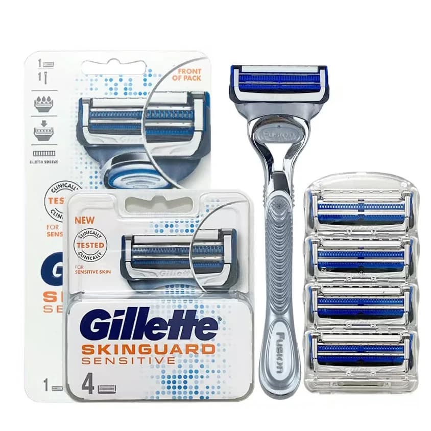 Gillette Skinguard Razors for Men Shaving Razor Safety Shaver for Sensitive Skin1 Razor Handle 1 Razor Blade