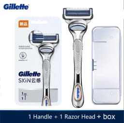 Gillette Skinguard Razors for Men Shaving Razor Safety Shaver for Sensitive Skin1 Razor Handle 1 Razor Blade