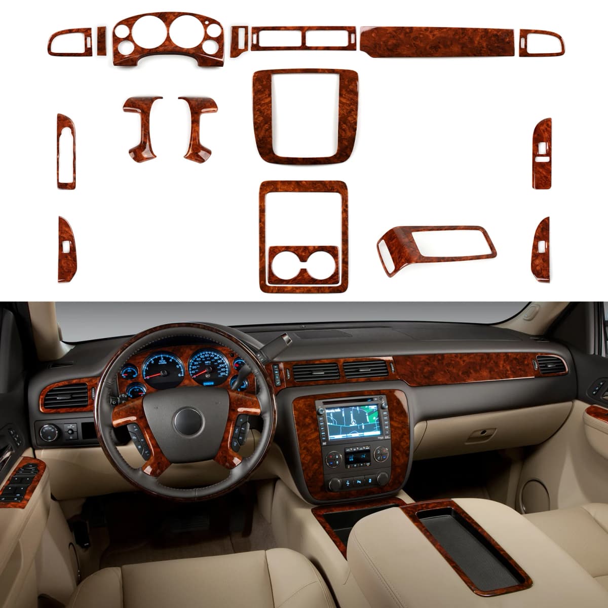 Car Center Console Armrest Box Interior Sticker For Chevrolet Avalanche Silverado Suburban Tahoe GMC Sierra Yukon XL Accessories