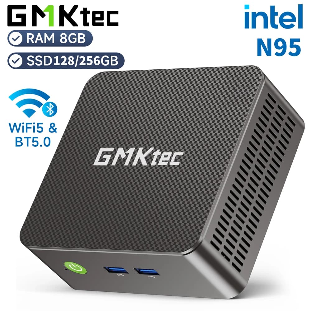 GMKtec G3S Mini PC Intel Alder Lake N95 Windows 11 Pro Mini PC 8GB DDR4 128/256GB PCIe M.2 SSD WiFi 5 BT5.0 Desktop Computer