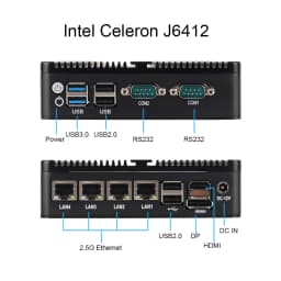 4 Ethernet Mini PC Intel N100 N2830 J1900 J4125 N5105 CPUs X86 Firewall Router Pfsense OPNSENSE Windows Linux Virtual Machine