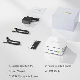 GMKtec G10 Mini PC AMD Ryzen 5 3500U (Beats N150/N97) 2.5GbE NIC LAN Desktop Mini Computers WiFi 5, Type-C, Triple 4K Display