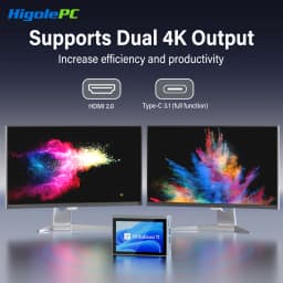Higole Gole 2 Pro 5.5'' Mini PC Intel N5100/N5095 Windows 11 WiFi5 8/16 128/256G 4K Windows Tablet Desktop PC Mini Computers