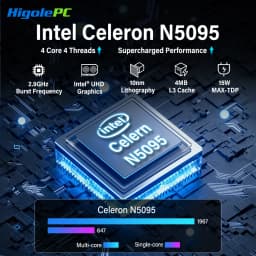 Higole Gole 2 Pro 5.5'' Mini PC Intel N5100/N5095 Windows 11 WiFi5 8/16 128/256G 4K Windows Tablet Desktop PC Mini Computers