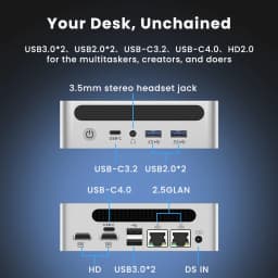DDR5 32GB 6400Mhz RAM M.2 2280 SSD WIFI6 BT5.2 Pc Diy Gaming Computer Genmachin AMD Ryzen 7 7840HS ES 7940HS MINI PC Windows 11