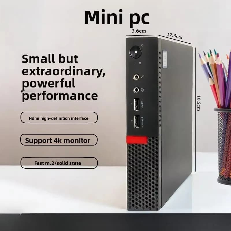 Used For Lenovo M710Q M720Q M73 For Dell Fo HP Mini PC Ultra Slim Computer For Business Office