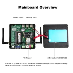 XCY Fanless Mini PC Intel Core I7 4500U I5 4200U Gigabit Ethernet HDMI VGA Display 8x USB Ports Support WiFi Windows Linux