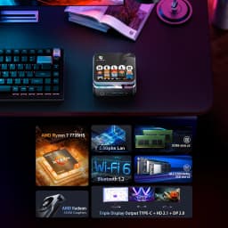 Chatreey AN3P Mini PC H255 780M / 14450HX Gaming Desktop Computer with WiFi 6/Bluetooth 5.2//HDMI/DP/USB 4.0