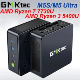 GMKtec M5 Ultra AMD Ryzen 7 7730U/M5S Ryzen 3 5400U 2*DDR4 2*M.2 SSD Windows 11 Pro WIFI6E BT5.2 Desktop Office Mini PC Computer