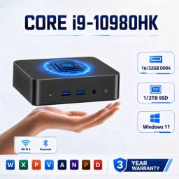 Mini PC Windows 11 Intel Core I9 10980HK 16GB RAM 1TB SSD Windows 11 WiFi 6 BT5.2 4K HD Factor Desktop for Home Office Business