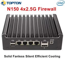 NEW Solid Fanless Firewall Mini PC Intel N150 N95 Core i5 8250U 4417U 4x2.5G LANs Home Server DDR4 NVMe Type-C pfSense OPNsense
