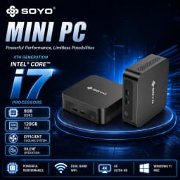 SOYO Mini PC Y5 Series 4th Gen Intel Core I3/I5/I7 Series CPU 8G RAM 128G ROM USB3.0 M.2 Windows10/11Pro Desktop Computer WiFi/B