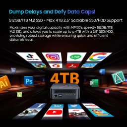 Blackview MP100 Mini PC AMD Ryzen5 7430U 16GB/32GB RAM 512GB/1TB ROM WiFi 6 Windows 11 6-Core 12-Thread BT5.2 Mini Computer PC