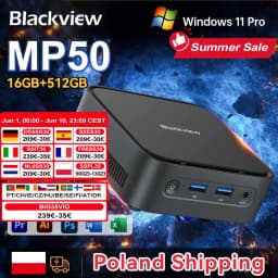 [Shipping from Poland] Blackview Mp50 Mini Pc Amd Ryzen 5 3500U Windows 11 Pro 16Gb Ddr4 512Gb Ssd Mini Computer Wifi 5.0