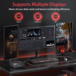KAMRUI MINI PC R7 7730U Dual Channel 32GB DDR4 512GB SSD Win11pro WiFi6 BT5.2 Triple 4K Display Desktop Computer for Office Home