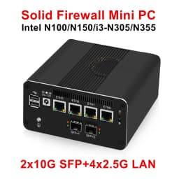 Topton Solid Firewall Mini PC 2x 10G SFP+ 4x/8x 2.5G LANs Twin Lake Intel N150 DDR5 NVMe Proxmox PfSense Network Homelab Server