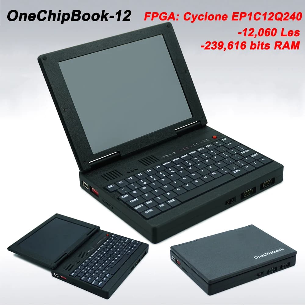 OneChipBook-12 Computer Cyclone EP1C12Q240 FPGA Development Platform 1024x768 VGA Monitor 32MB SDRAM Retro Computer